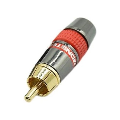 Konektor Monster Cable RCA CINCH červený vidlice samec pozlacený – Hledejceny.cz