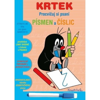 Krtek Procvičuj si psaní písmen a číslic 1