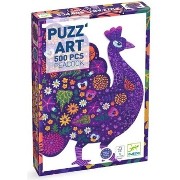 Image 1 of DJECO Пъзел от серията Puzz'art паун - 500 части - Djeco (DJ07669)