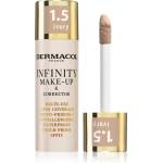 Dermacol Infinity високо покривен фон дьо тен SPF 15 цвят 1.5 Ivory 20 гр
