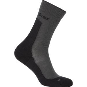 Icebreaker Дамски туристически чорапи Icebreaker Women's Merino Hike+ Medium Crew Walking socks - Obsidian / Black - размер 35-37 (EU) (201-9238-0311)
