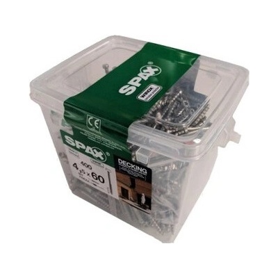 Terasové skrutky SPAX WIROX 4,5x60 mm strieborné (400 ks)