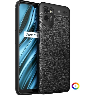 realme V11 5G Удароустойчив Litchi Skin Калъф и Протектор
