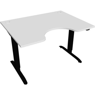 Hobis Office Pro psací stůl Motion MS ERGO 2 Šířka: 120 cm, Barva desky: bílá, Barva kovu: černá RAL 9005 Šířka 120-180 cm / 27 barevných variant
