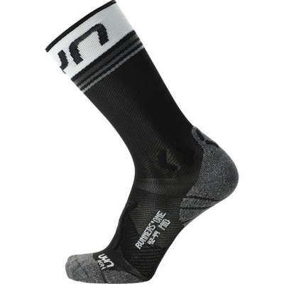 UYN dámske běžecké ponožky Runner's One Mid Socks W S100270B119 black/white