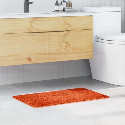 vidaXL Килимче за баня с антихлъзгаща повърхност Оранжево 50 x 80 cm (4019831)