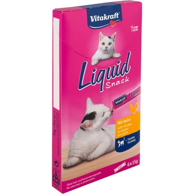 Vitakraft Vitakraft Cat Liquid Snack пилешко + таурин - 6 x 15 г