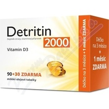 Detritin Vitamin D3 2000 IU 90+30 měkkých tobolek