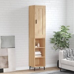 vidaXL Висок шкаф, сонома дъб, 34, 5x34x180 см, инженерно дърво (3200340)