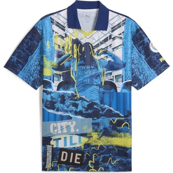 Image 1 of PUMA Manchester City FtblNRGY+ Retro Shirt Adults - Aqua/Blue