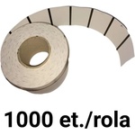 ZINTA Стелажни картонени TH етикети ZINTA 100x38mm, перфор, 1000 ет. /ролка (100X38X1000-TAGTH-BM-NOT)
