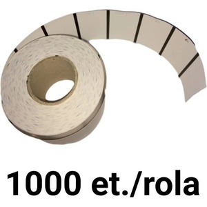 ZINTA Стелажни картонени TH етикети ZINTA 100x38mm, перфор, 1000 ет. /ролка (100X38X1000-TAGTH-BM-NOT)