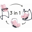 Smoby 3v1 Autosedačka a stolička MC&Q pre bábiky svetlo ružová