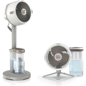 Shark FlexBreeze Pro Mist Indoor Outdoor Cordless Fan with Spray System, Portable Spray Tank, 20m Stand & Table Fan, 5 Speed Settings, Quiet, Remote Control, Dove FA300WHEU (FA300WHEU)