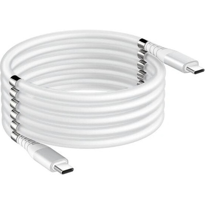 Stablecam 1DJ2037 Magnetický samonavíjací USB nabíjací (Type-C to Type-C), 180cm