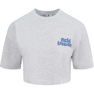Rose London Детска тениска Rose London Sports Crop T-shirt Junior GIrls - Grey Marl