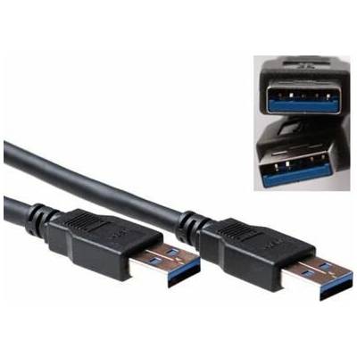 ACT SB0002 USB 3.0 A (samec) – USB A (samec) 5m černý