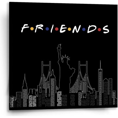 Sablio Obraz Seriál Priatelia FRIENDS Obrysy - 50x50 cm