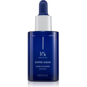Missha Super Aqua 10x Ultra Hyalron Ampoule интензивен хидратиращ серум за лице с успокояващ ефект 47ml