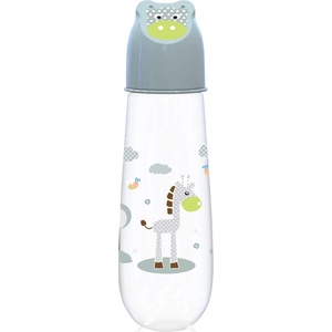 Baby Care Бебешко шише с релефна капачка Lorelli - Baby Care, Animals, 250 ml, Green (10200760004)