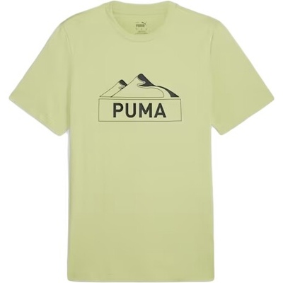 Puma Open road Mouting Graphic Tee svetlo zelené čierne