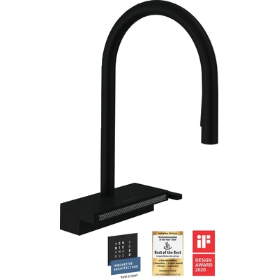 GROHE Смесител за кухня Hansgrohe Aquno Select M81-H170, Matt Black, pull-out spray, 3jet, sBox (M81-H170 Matt Black 3jet sBox)