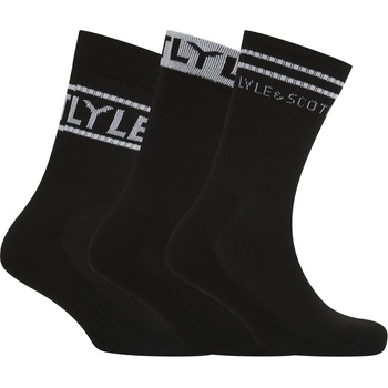 Image 1 of Lyle and Scott Чорапи Lyle and Scott 3-Pack Logo Socks - Black