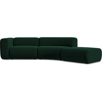 makamii Тъмнозелен кадифен шезлонг (десен ъгъл) Ekahi - Makamii (EKAHI_4SOR_3_P1_C24)