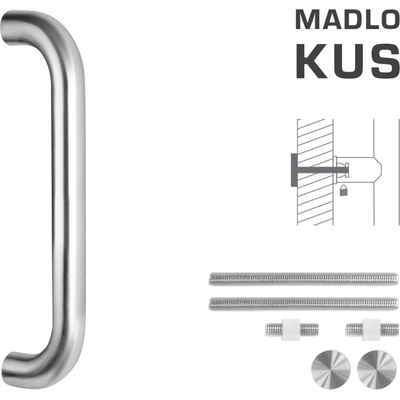 FT - MADLO kód K01 Ø 30 mm UN ks Rozteč madla: 600 mm, Dĺžka: 630 mm, Rozmer profilu madla: Ø 30 mm