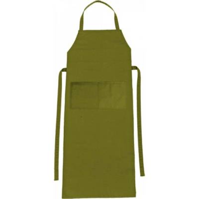 CG Workwear Zástěra Verona s laclem a kapsou 90x75 cm zelená oáza CGW1146