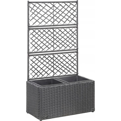 VidaXL Květináč 58 x 30 x 107 cm plast černý
