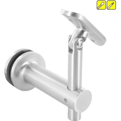 Feldmann Nerezový držiak okrúhleho madla zábradlia pr.42,4mm 50353-240 brus, na sklo, flexi