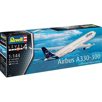 REVELL Plastic Model letadlo 03816 Airbus -300 Lufthansa New Livery 1:144