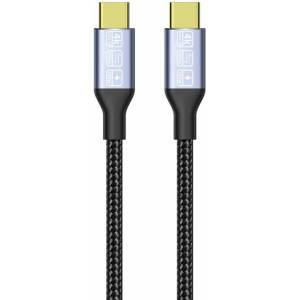 DeTech Кабел DeTech, Type-C - Type-C, 100W, 4K, 20GB/s, PD, 1.0m, Черен - 18382