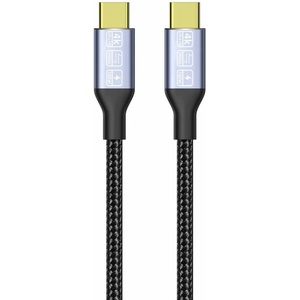 DeTech Кабел DeTech, Type-C - Type-C, 100W, 4K, 20GB/s, PD, 1.0m, Черен - 18382