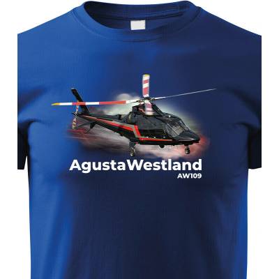 Dětské tričko AgustaWestland AW109 ModráCanvas Dětské tričko Bezvatriko.cz 3236