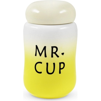 Mingyi 15873 A Keramický hrnček s viečkom MR CUP žltý 300 ml