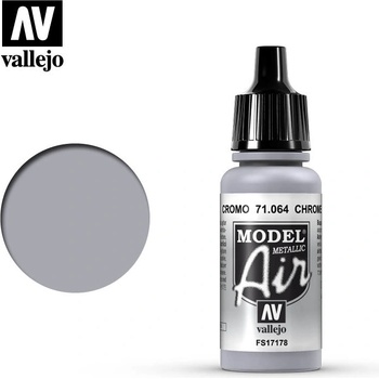 Vallejo Model Air: Chrome 17ml airbrush barva na modely