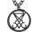 FALON чокър Sigil Of Lucifer Black - PSY1074