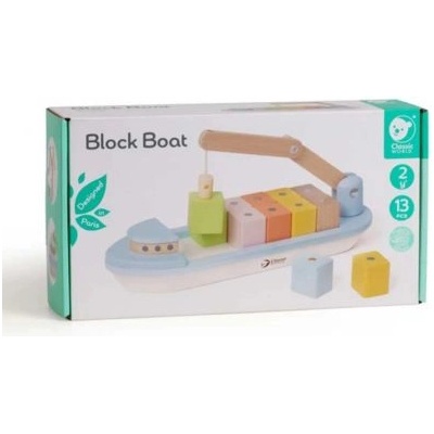 Classic World Дървена детска игра с блокчета - Корабче - Classic World (CW20186)