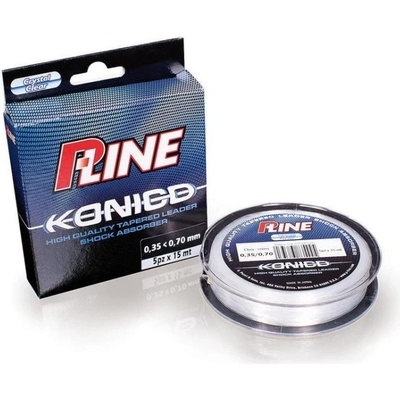 P-Line ujímané šokové návazce Konico 5 x 15 m varianta 0,25 - 0,45 mm