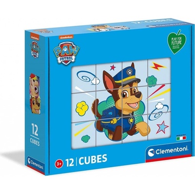 CLEMENTONI Play For Future Obrázkové kostky Tlapková patrola, 12 kostek