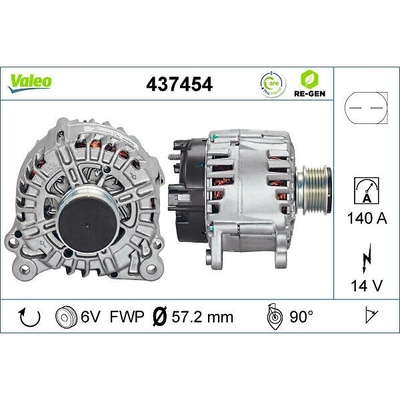 VALEO Alternátor VALEO 437454