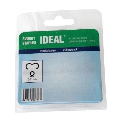 Svorky IDEAL Zn + PVC 200ks/bal, zelené