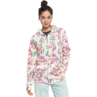 Roxy Dive Deep Hoodie snow white happy tropical 24