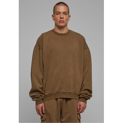 Urban Classics Мъжка блуза в кафяво Urban Classics Acid Washed CrewUB-TB6321-02438 - Кафяв, размер 3XL