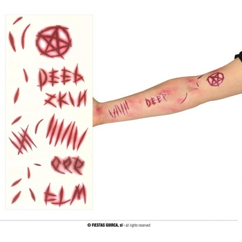 Image 1 of Fiestas Guirca Комплект временни татуировки - Демон 30 x 14 см