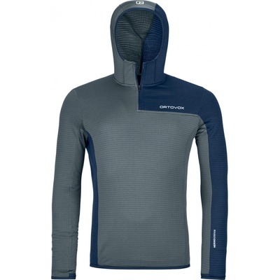 ORTOVOX fleece light Grid ZN Hoody mikina dark arctic grey