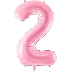 Party Deco Фолиев Балон Цифра, Розово, 86cm - 2 (FB1P-2-081)