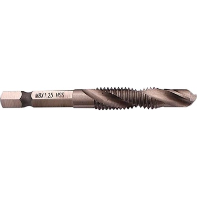 Kombinovaný závitník s vrtákom M8 x 1,25 HSS, stopka 6HRAN, PRO-TECHNIK